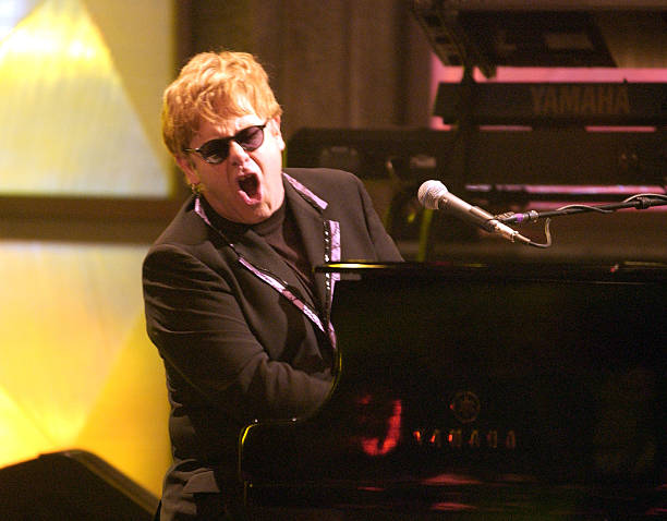 Elton John during A&E's Live by Request at CBS Television City, Los Angeles, Dec 3 2001