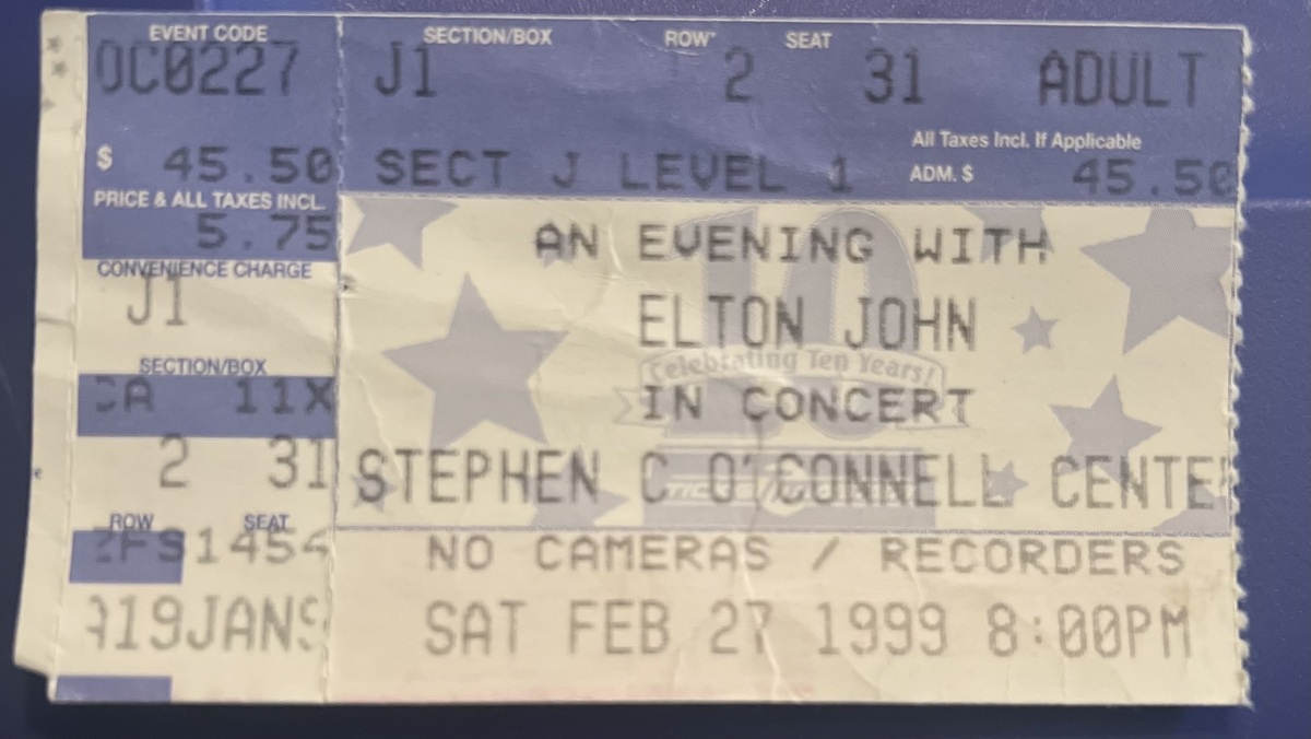 Elton John February 1999 Tour