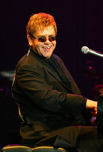 Sir Elton John performing in concert at Wembley Arena in London, December 5, 2003