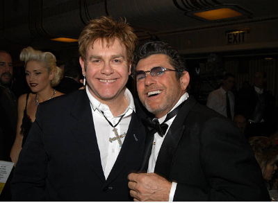 Elton John and Jann Wenner at the 18th Annual Rock and Roll Hall of Fame Induction Ceremony, March 10, 2003