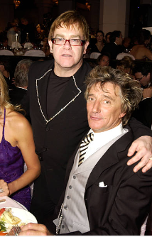 Sir Elton John and Rod Stewart at The 15th Carousel of Hope Ball at Beverly Hilton Hotel, October 15, 2002