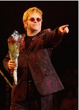 Sir Elton John performing at the Entertainment Centre in Sydney, April 26, 2002
