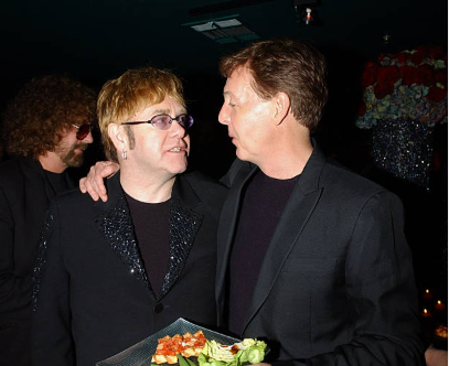 Sir Elton John and Sir Paul McCartney at the 10th Annual Elton John AIDS Foundation InStyle Party, Hollywood, 2002