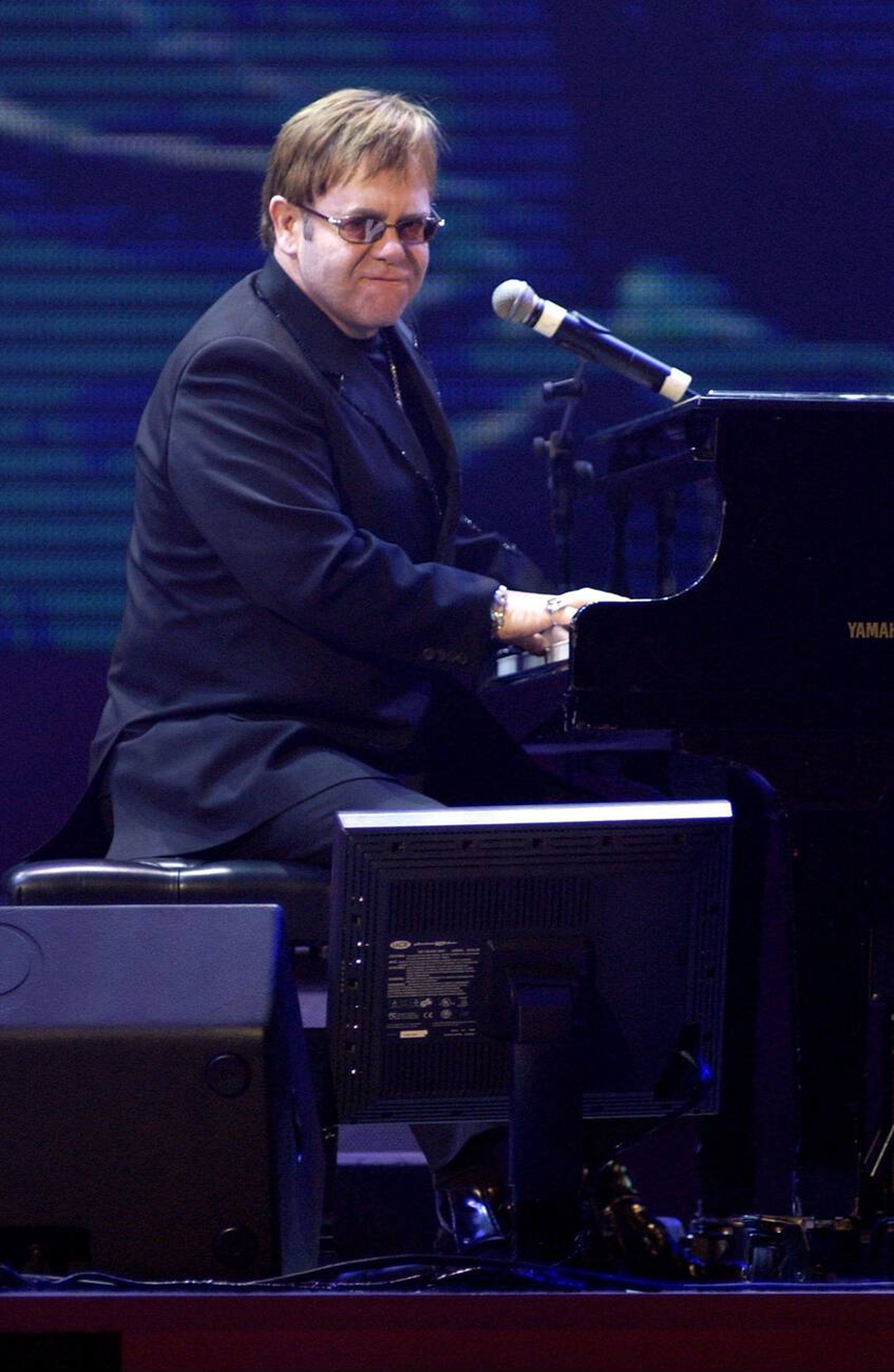 Elton John performing live during the Italian Music Awards 2002 at Forum Assago in Milan, Italy