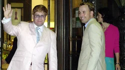 Elton John and David Furnish at Selfridges unveiling