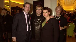 Elton John at the opening of Out of the Closet III, London 2000
