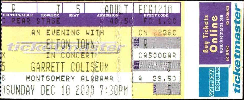 Elton John live December 2000