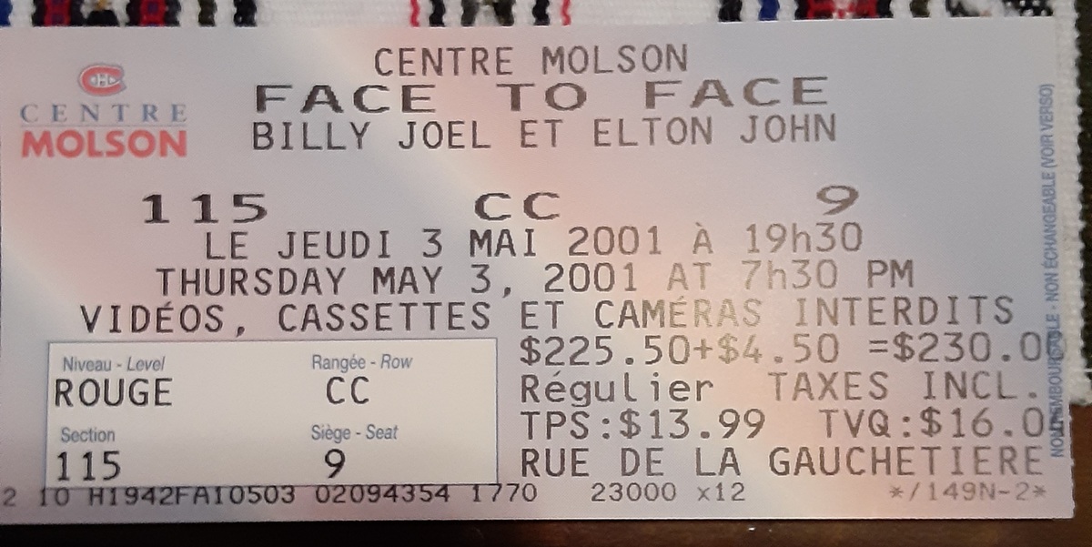 Elton John live May 2001