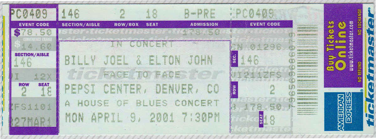 Elton John live April 2001