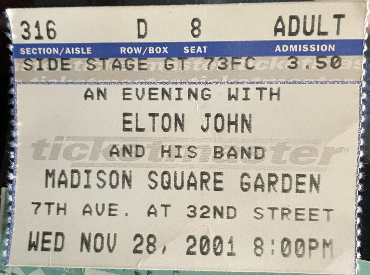 Elton John live November 2001