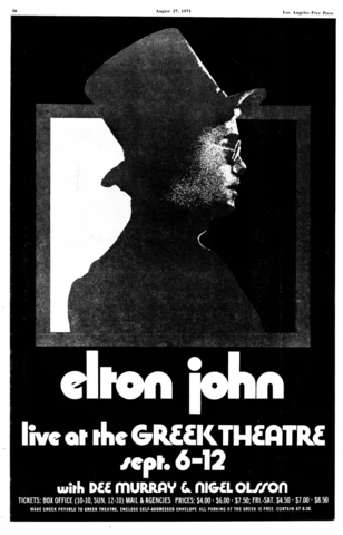 September 6 - 12 1971: Greek Theatre,