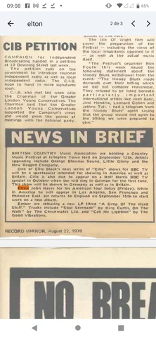 RECORD MIRROR, AUGUST 22, 1970.