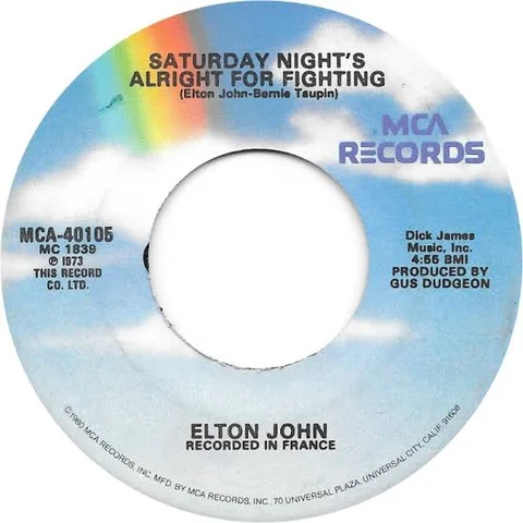 US 45 SATURDAY NIGHT'S ALL RIGHT FOR FIGHTING