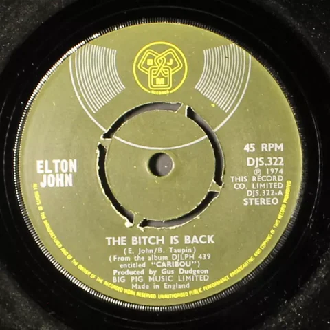 UK 45 THE BITCH IS BACK