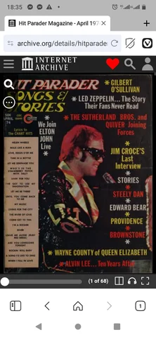 Hit Parader Magazine - April 1974