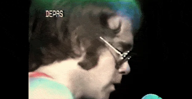 Elton John performing live in Tokyo, Japan