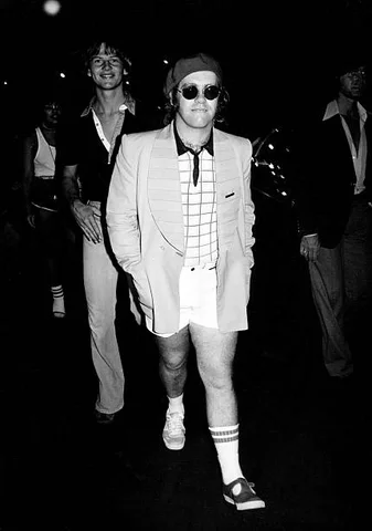 Elton John circa 1977 at Studio 54 in New York City.