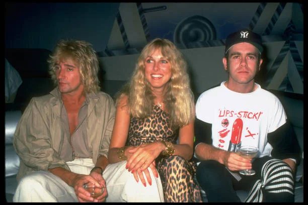 Rod Stewart, Alana Hamilton and Elton John at Studio 54...