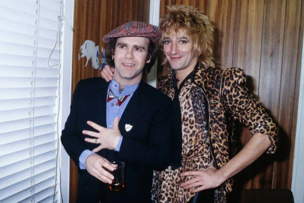 Rod Stewart With Elton John At The Olympia In London