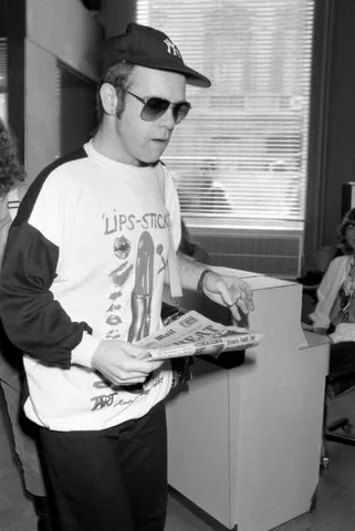 Elton John Singer Elton John, April 19, 1978.
