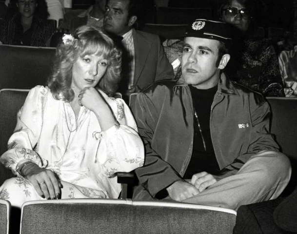 Movie and Record Party Hosted by Elton John - April 6, 1978 Taffy and Elton John during Movie and Record Party Hosted by Elton John - April 6, 1978 at National Theatre in Westwood, California, United States.
