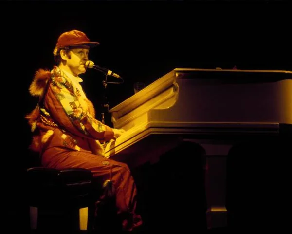 BERKELEY - September 22: Elton John performs at the Greek Theater in Berkeley, California on September 22, 1979