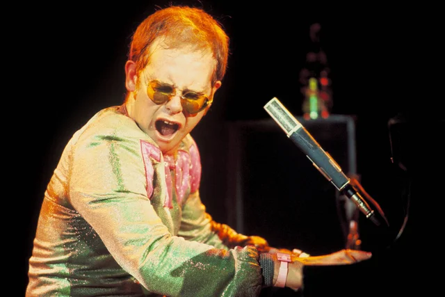 Elton John performing at St Johns Arena at Ohio State University Columbus OH in October 8 1973