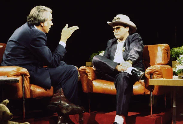 TV Host Tom Snyder & Elton John