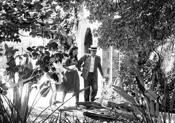 Renate Blauel and Elton John SYDNEY, AUSTRALIA - FEBRUARY 12: Renate Blauel and singer Elton John are seen outside St Mark's rectory two days before their wedding February 12, 1984 in Sydney, Australia