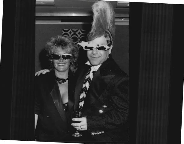 Patti Mostyn and Elton John. November 06, 1986.