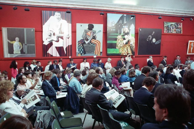 Sotheby's auction of Elton John items. 6th September 1988.