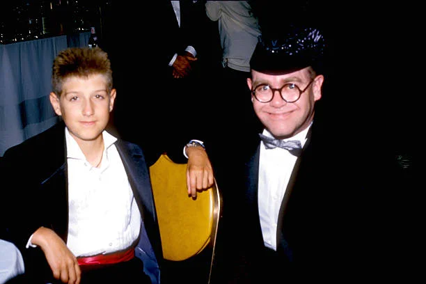 July 8, 1988: Ryan White and Elton John attend the “For the Love of Children” AIDS Benefit Gala, at the Century Plaza Hotel, in Los Angeles, California.