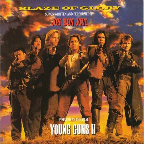 Aug 1990 US CD - BLAZE OF GLORY - Jon Bon Jovi  #Billy Get Your Gun Elton John: piano #Dyin' Ain't Much Of A Livin' Elton John: piano & backing vocal