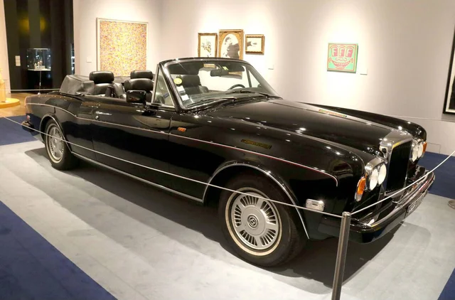 12th Feb, 2024. 1990 Bentley Continental Two Door Convertible estimate $25,000 - $35,000, seen at ""˜The Collection of Sir Elton John: Goodbye Peachtree Road' held at Christie's Rockefeller Center. Items are from Elton's former Atlanta home.