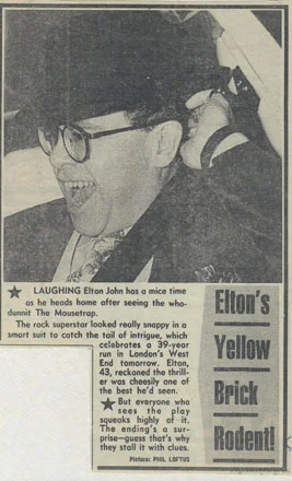 Jan 04, Feb 05-07, 1990  The World Tour continues to Australia and New Zealand. Elton John's playing had slowed down and he regularly forgot lyrics while singing. The Australia dates featured Dragon in support of Elton John.