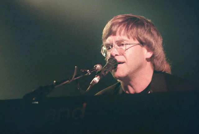 Elton John performing at the National Indoor Arena, Birmingham during The One Tour. 30th June 1992.