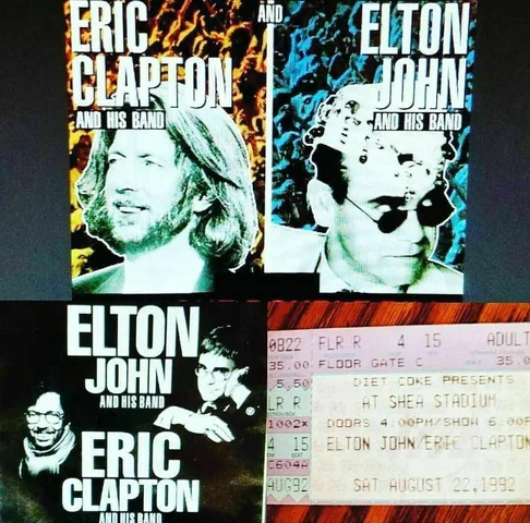 Eric Clapton / Elton John  Aug 22, 1992   Flushing, New York