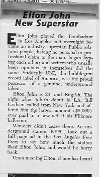 Leon Russell / Elton John / McKendree Spring  Nov 21, 1970   New York, New York, United States