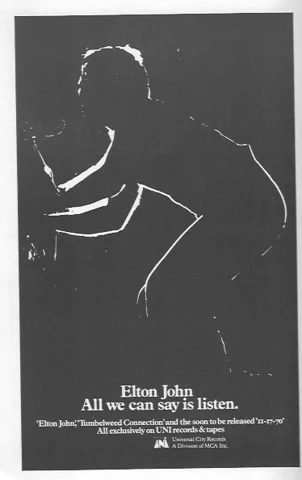Elton John / Seatrain / Wishbone Ash  Apr 10, 1971   New York, New York, United States