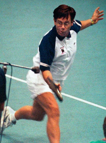Elton John takes part in the Elton John Tennis Benefit in Los Angeles, California, 22nd September 1993