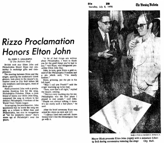 Jul 6, 1976   Philadelphia, Pennsylvania, United States