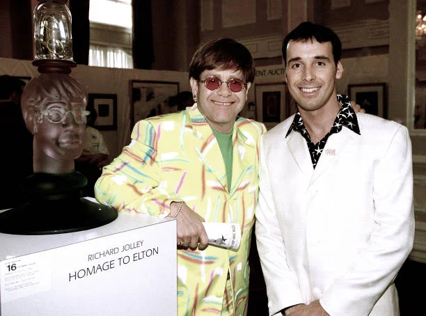 ATLANTA MAY 29: Elton John and David Furnish attend Elton John Aids Foundation event at The Georgian Terrace Hotel in Atlanta Georgia, May 29, 1996