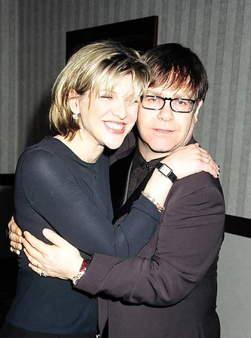 GLAAD Media Award to Elizabeth Taylor, 1996 Courtney Love and Elton John during GLAAD Media Award to Elizabeth Taylor, 1996 at Century Plaza Hotel in Los Angeles, California, United States.