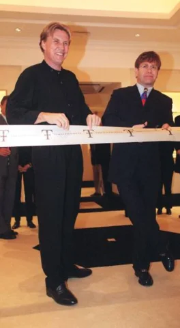 Elton John/Fennell shop Singer Elton John (right) opens Theo Fennell 's new flagship jewellery shop in Chelsea, London