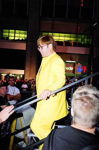 1997 MTV Video Music Awards Elton John during MTV Video Music Awards in New York City, New York, United States.