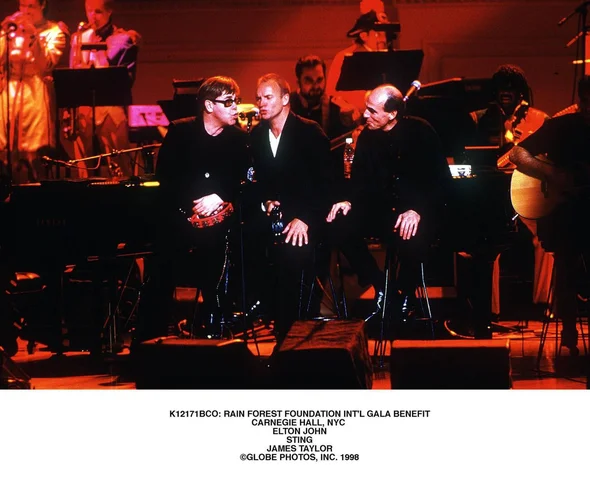 Date: May 13, 1998 Location: Carnegie Hall, New York City Event: Rainforest Foundation International Gala Benefit Performers: Elton John, Sting, James Taylor (among others)